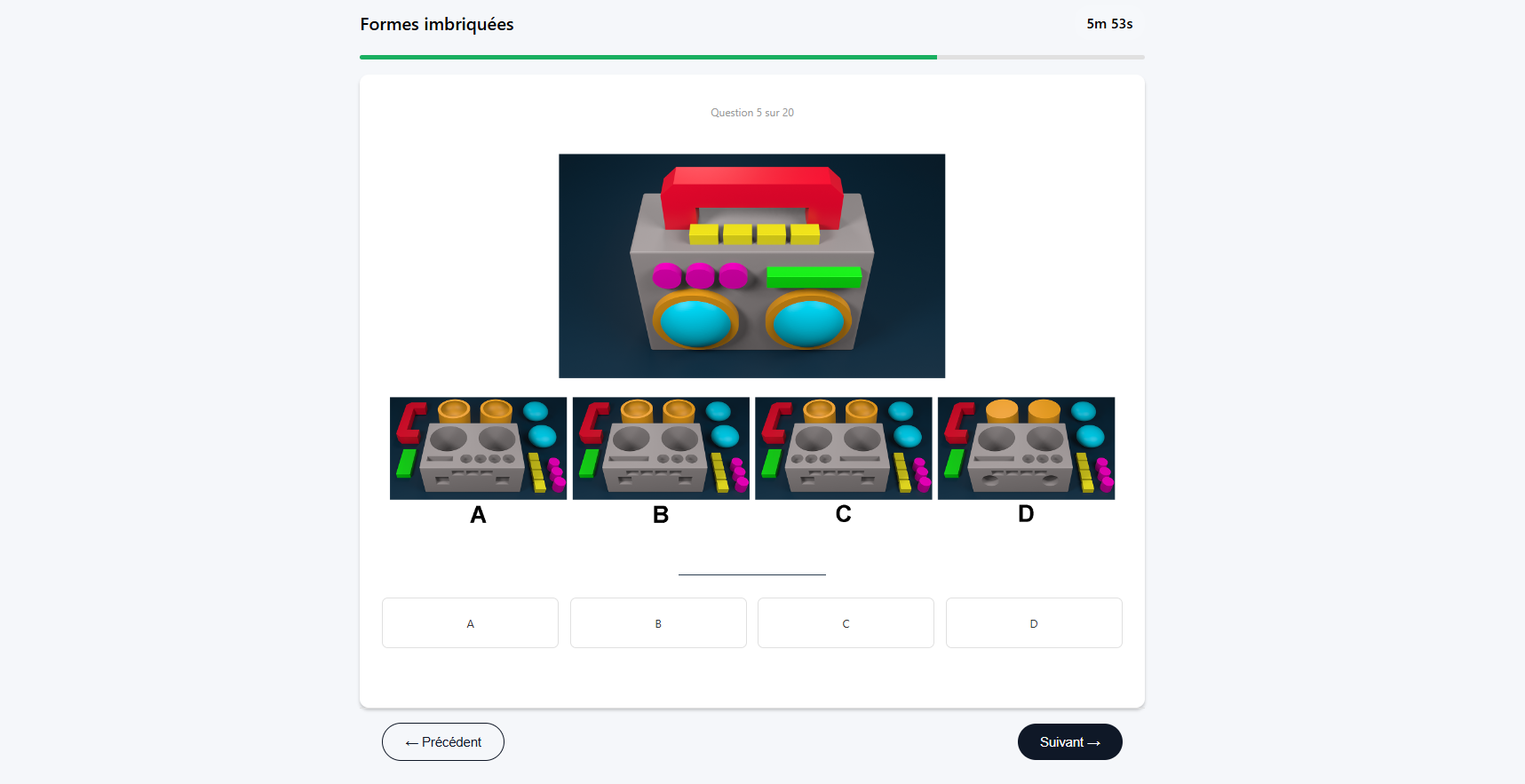 Exemple 3 du test des formes imbriquées, présélection EOPAN