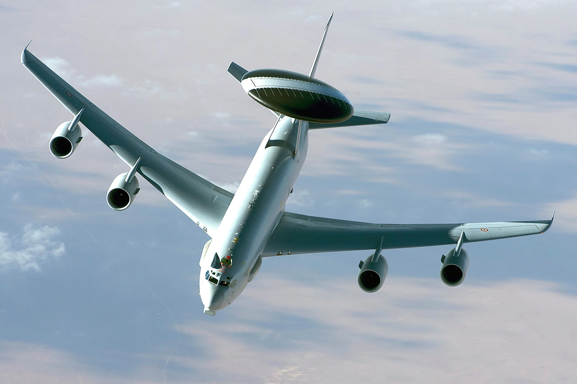 Avion de détection et de contrôle aéroporté AWACS E-3F de l'armée de l'Air et de l'Espace