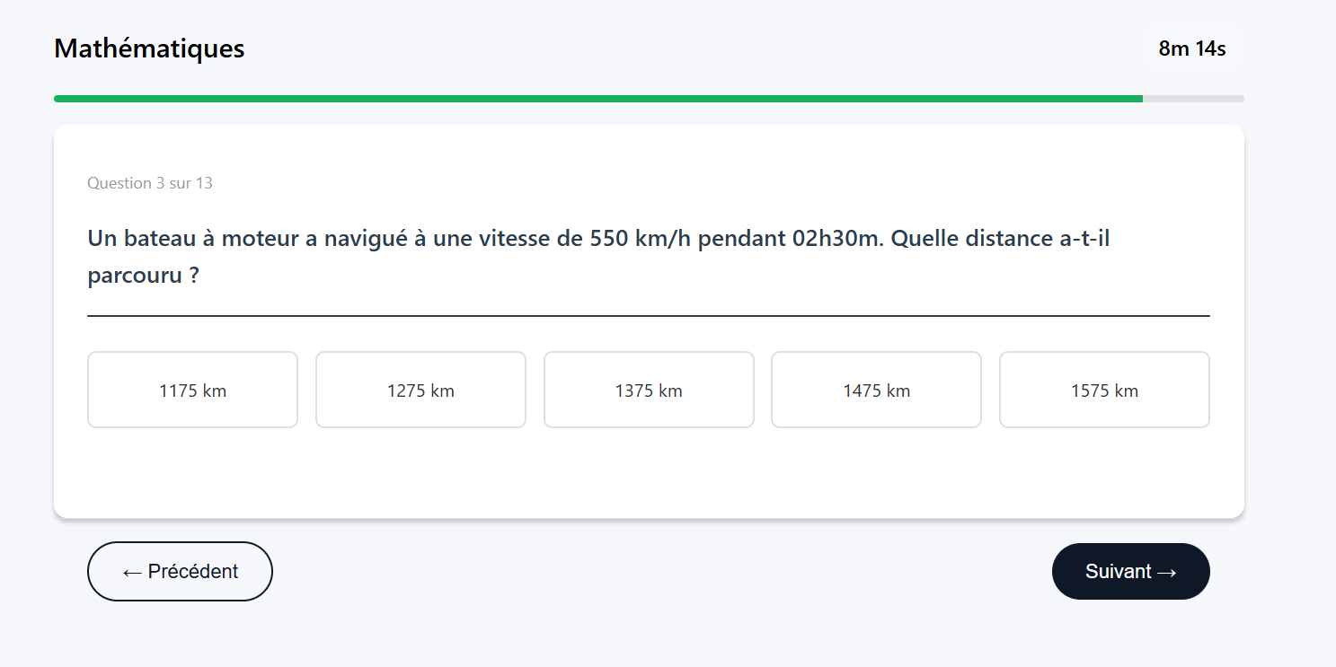 Exemple 2 du test de mathématiques du TAMI-C, présélection EOPAN