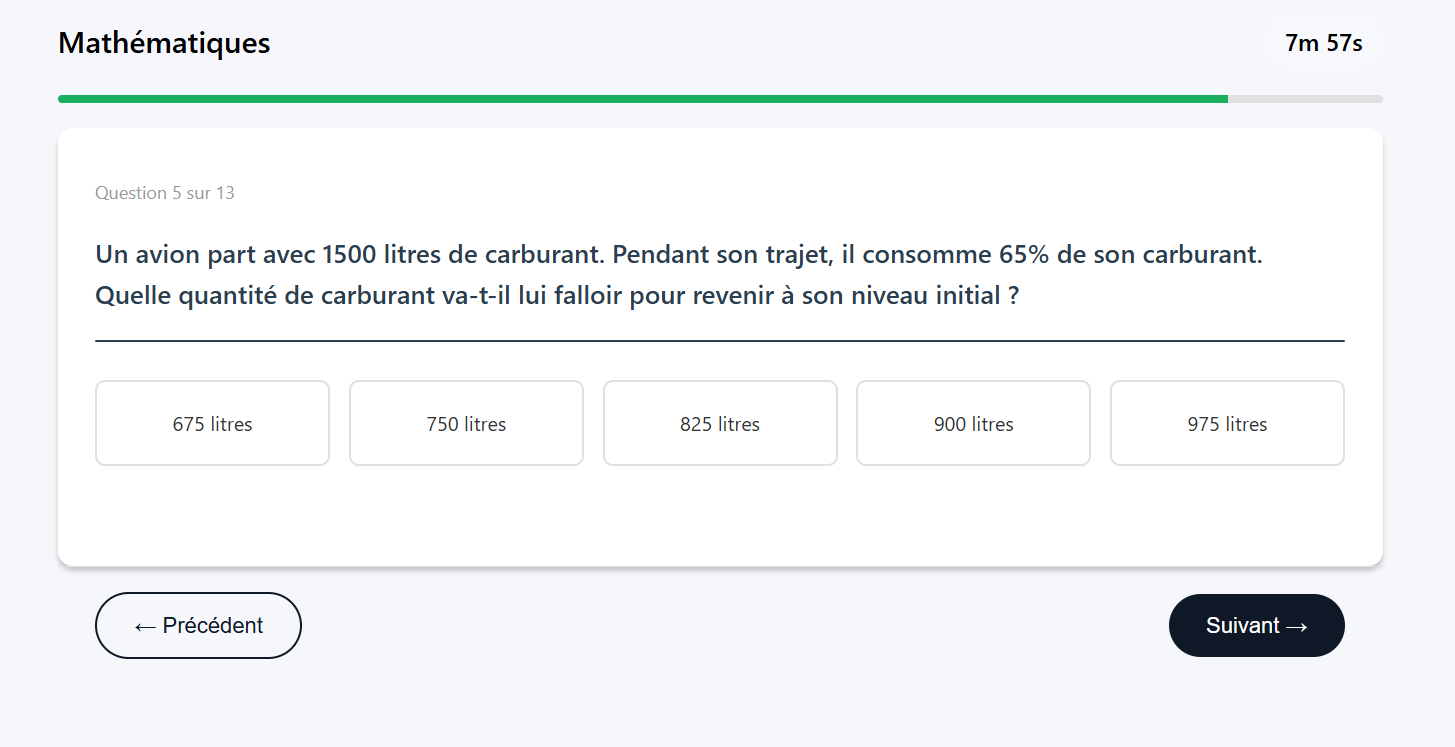 Exemple 3 du test de mathématiques du TAMI-C, présélection EOPAN
