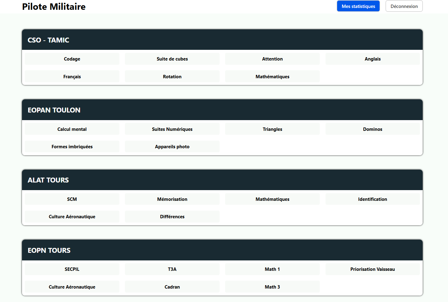 Dashboard plateforme 2